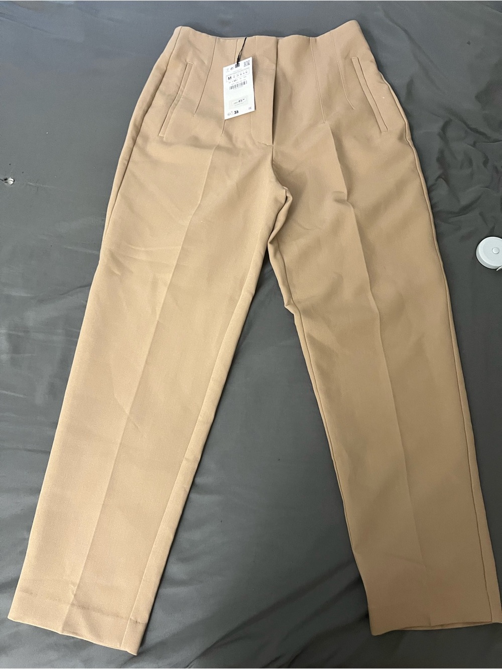 Zara Tan Straight-Leg Chinos